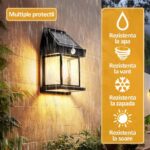 2x Lămpi Solare cu Bec, Senzor de Mișcare, 3 Moduri de Iluminare, Rezistente la Intemperii, Instalare Fără Cabluri - imagine 7