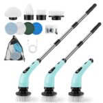 Perie electrica pentru curatare, fara fir, 9 accesorii, pentru toate suprafețele, maner extensibil, 25W - imagine 12