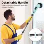 Perie electrica pentru curatare, fara fir, 9 accesorii, pentru toate suprafețele, maner extensibil, 25W - imagine 14