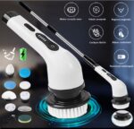 Perie electrica pentru curatare, fara fir, 9 accesorii, pentru toate suprafețele, maner extensibil, 25W - imagine 4