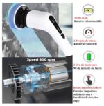 Perie electrica pentru curatare, fara fir, 9 accesorii, pentru toate suprafețele, maner extensibil, 25W - imagine 6