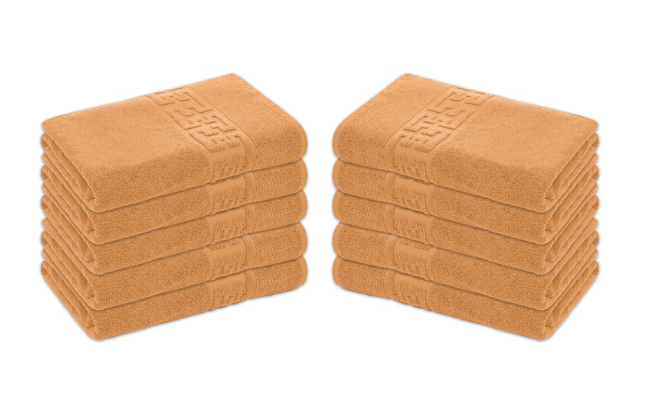 set-10-prosoape-culoare-maro Set 10 Prosoape din bumbac 100%, moi și absorbante, Maro, 500 gr – Disponibile în 3 dimensiuni - imagine 1