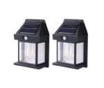 2x Lămpi Solare cu Bec, Senzor de Mișcare, 3 Moduri de Iluminare, Rezistente la Intemperii, Instalare Fără Cabluri