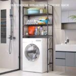 Raft modular etajera cu 3 polite pentru masina de spalat, 72x25x155 cm - imagine 4