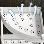 Etajera de colt cu 4 rafturi, Alb - imagine 3