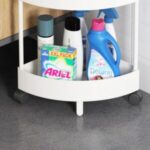 Etajera de colt cu 4 rafturi, Alb - imagine 4