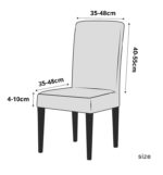 Set 6 huse elastice pentru scaune cu spătar, Alb - imagine 2