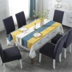 Set 6 huse elastice pentru scaune cu spătar, Gri inchis - imagine 2