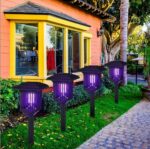 Set 2x Lămpi Solare Anti-Insecte Tip Felinar cu Lumină UV - imagine 2