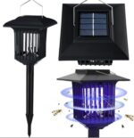Set 2x Lămpi Solare Anti-Insecte Tip Felinar cu Lumină UV