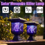 Set 2x Lămpi Solare Anti-Insecte Tip Felinar cu Lumină UV - imagine 3