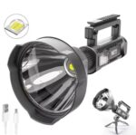 Lanternă LED Portabilă cu Baterie Externă, Trepied 360°, 4 Moduri, SOS, Încărcare USB, Rezistentă la Apă, Negru