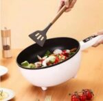 Tigaie Electrică Multifuncțională cu Capac – Gătește Rapid, Oriunde, Fără Aragaz - imagine 3