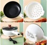 Tigaie Electrică Multifuncțională cu Capac – Gătește Rapid, Oriunde, Fără Aragaz