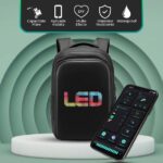 Rucsac Ghiozdan Smart cu Display LED, WiFi, impremeabil, Aplicatie Dedicata iOS/Android, Port USB Extern, Negru