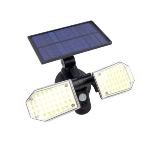 Lampa solara dubla, cu senzor de miscare si 3 moduri de functionare
